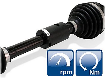 Example of wireless mechanical power measurement on a shaft